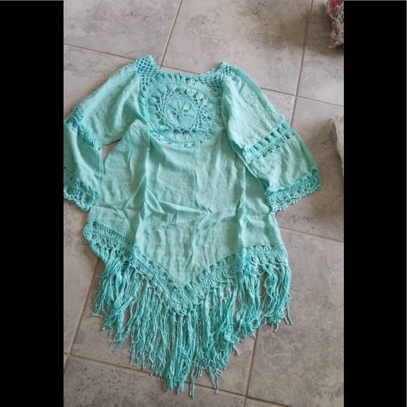 Tassel Beach Dress V Neck White Cover Up S… - Picture 15 of 16